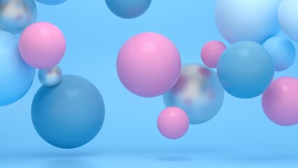 Colorful Floating Soft Balls Background