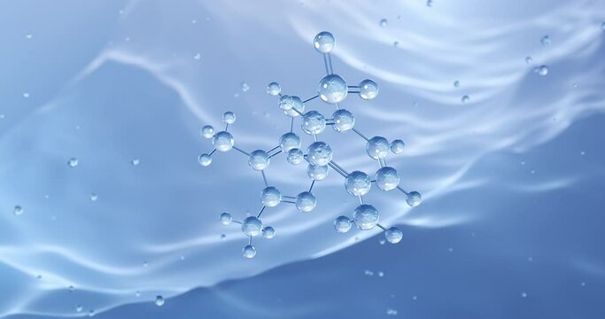 Sulfafurazole rotating molecular structure, 3d model of molecule, sulfonamide antibacterial, looped video