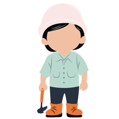 cute cartoon engineer ai generative