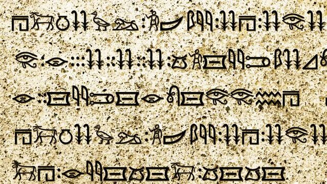 Ancient Hieroglyphs on Textured Background for Historical Concepts