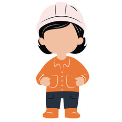 cute cartoon engineer ai generative