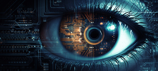 The human eye digitally, generative AI