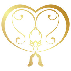 Golden luxury ampersand sign Ampersand border for printing invitations wedding card