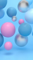 Colorful Floating Soft Balls Background