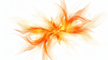 3D rendering and isolated abstract fire flame fract