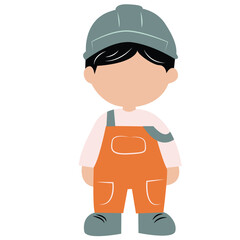 cute cartoon engineer ai generative