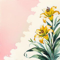 lilly background card