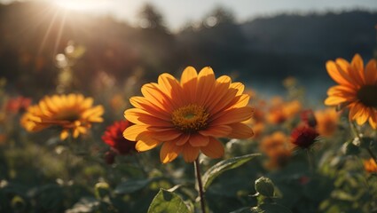 flower in the sun,Flowerbeautiful_backgroundsunlightmorning