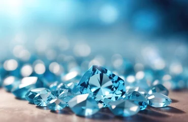 Foto op Plexiglas Beautiful light blue gemstone background © WrongWay