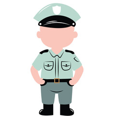 cute cartoon policeman ai generative