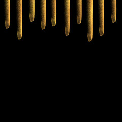 黒背景に金色のような水彩の背景イラスト