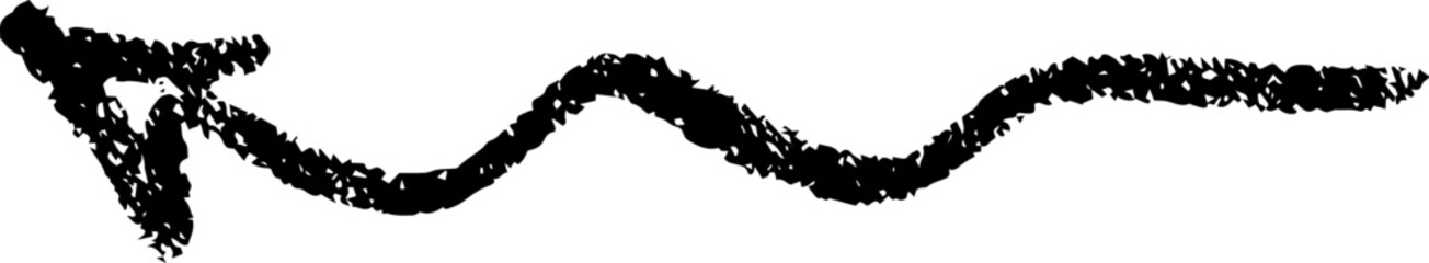 Hand-Drawn Wavy Arrow