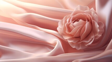pink rose on silk