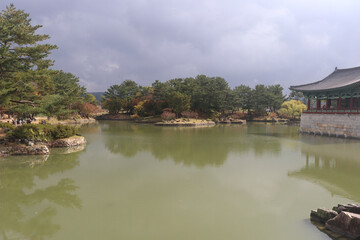 Fototapeta na wymiar Donggung Palace and Wolji Pond, Gyeongju