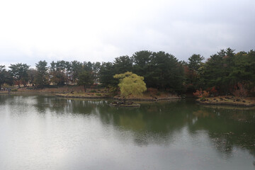 Fototapeta na wymiar Donggung Palace and Wolji Pond, Gyeongju, Korea