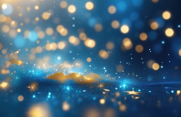 Blue abstract glamorous glitter effect