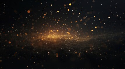 Particle Background. Abstract Dust Particles with Flares of Light. 4K Rendering of Bokeh Dots