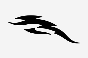 outline flame doodle vector image