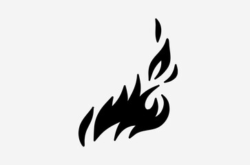 outline flame doodle vector image
