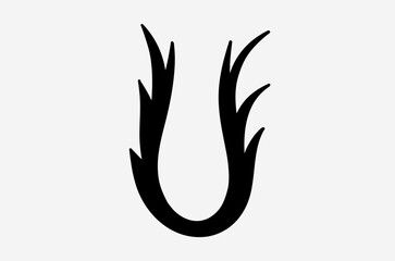 Fototapeta premium outline flame doodle vector image