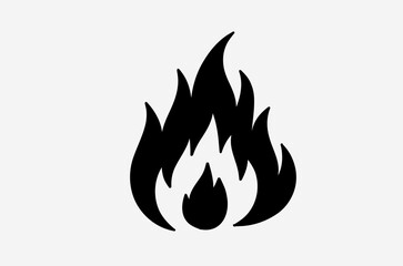 outline flame doodle vector image