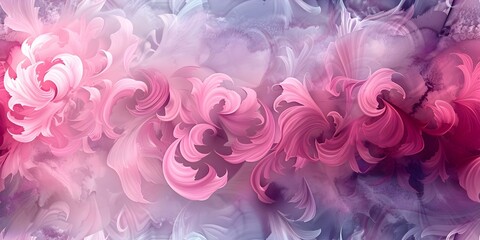 Soft pink watercolor swirls blend together in artistic abstract background design seamless background. Concept Abstract Art, Watercolor, Swirls, Pink, Seamless Background