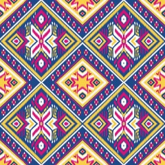 asian ikat seamless pattern traditional design illustration for background carpet clothing and home decoration 