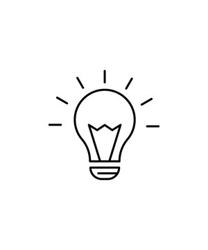 bulb icon, vector best line icon.