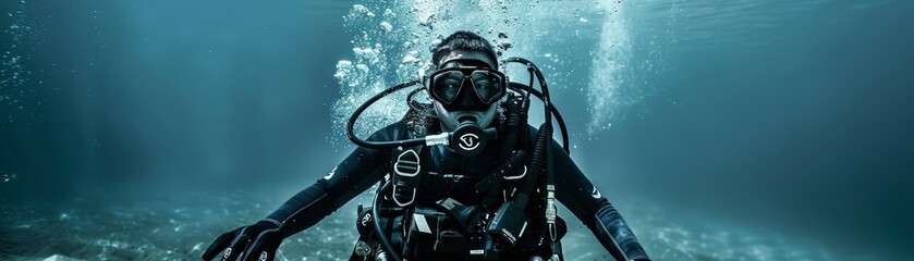 Adaptive scuba diving underwater freedom exploration and barrier breaking
