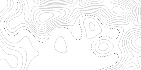 Pattern with lines and dots The stylized height of the topographic map contour in lines and contours isolated on transparent. Black and white topography contour lines map isolated on white background.