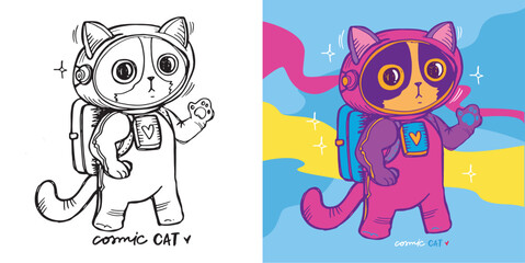 Lettering Hand drawn doodle postcard. T-shirt design. Tee design ,mug print, print art. 100% vector file