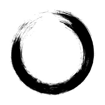 Enso Nr. 9 &ndash; Japanese Zen Circle Calligraphy (Circular brush stroke)
