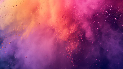 Holi colors splash explosion on dark background - obrazy, fototapety, plakaty