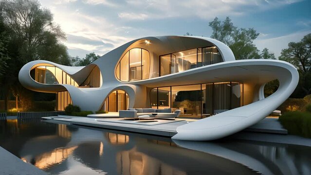 Prepare to be amazed by the dynamic fluid structures of this home which showcase the endless possibilities of parametric design and its tingedge technology.
