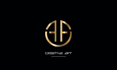 FF, F, abstract letters logo monogram