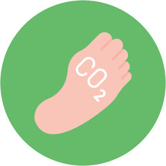 Carbon Footprint Icon