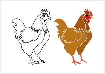 Chick icon isolated. Doodle easter animal symbol. Hand drawg art line. Sketch vector stock illustration. EPS 10