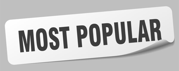 most popular sticker. most popular label © BHM