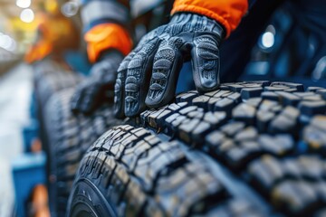 Car care maintenance and servicing, Tires in the auto repair service center, customer of a tire dealer, repairing change spare part problem and insurance service support the range of car check.