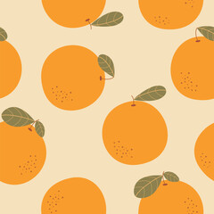 bright seamless pattern with oranges