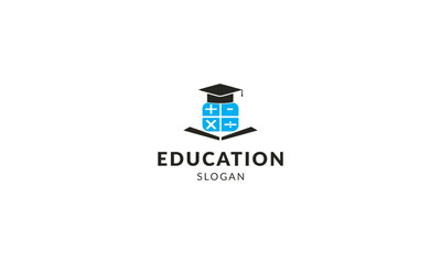 A modern education cap icon logo with a bold design, symbolizing innovation and education.