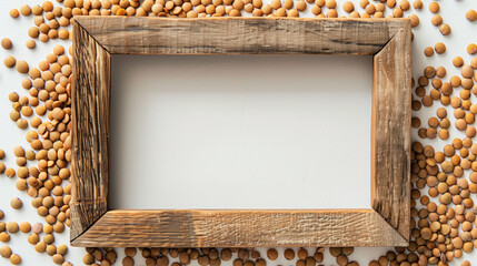 Lentils background with white board in the middle - Powered by Adobe