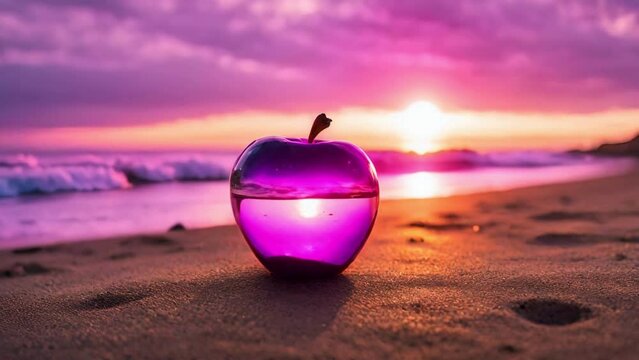 At Sunset Amethyst Glass Apple (HD 1080)