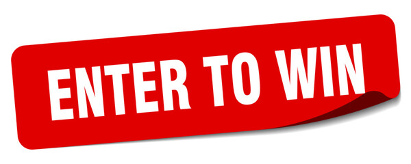 enter to win sticker. enter to win label