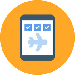 Obraz premium Flight Check In Icon