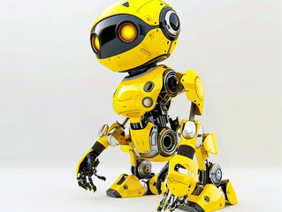 Dynamic 3D Cartoon Robot Characters in Various Poses