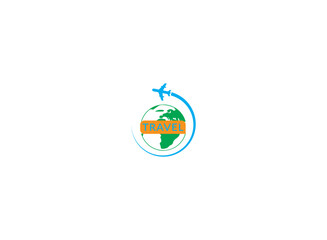 A modern globe icon travel logo with a sleek design, representing efficiency and innovation in travel.