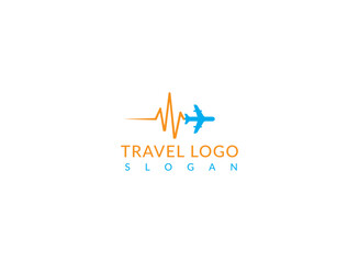 A creative airplane logo with a colorful design, symbolizing excitement and fun.