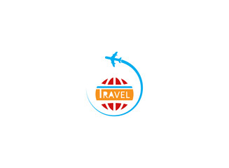 A modern globe icon travel logo with a sleek design, representing efficiency and innovation in travel.