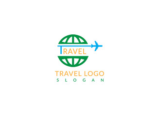 A globe icon travel logo with bold lines, symbolizing global connectivity and exploration.